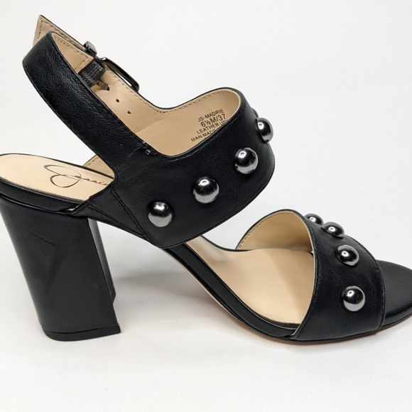 Jessica Simpson JS-Madrie Black Studded Heel Size 6.5 - Picture 7 of 9